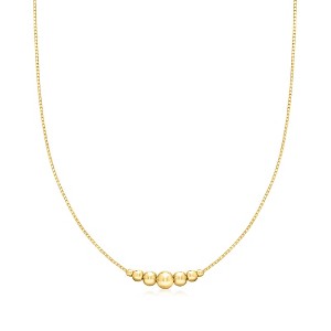 Pure Collection by Ross-Simons Italian 18kt Gold Vermeil Graduated Bead Necklace Size 16 - 1 of 4