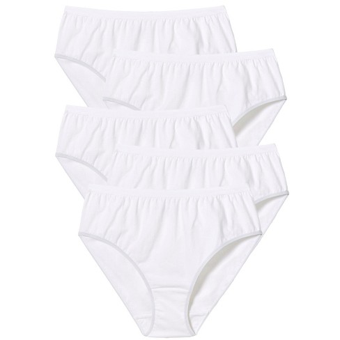 COMFORT CHOICE COTTON Full Cut Briefs Panties Plus Size 14 White