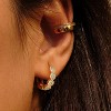 Cubic Zirconia Huggie Earrings 14k Gold Plated Tiny Earrings Small Huggie Hoop Earrings Simple Lightweight Hoops Gift for Women - 3 of 4