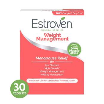 Estroven Menopause Relief with Weight Management Dietary Supplement Capsules - 30ct