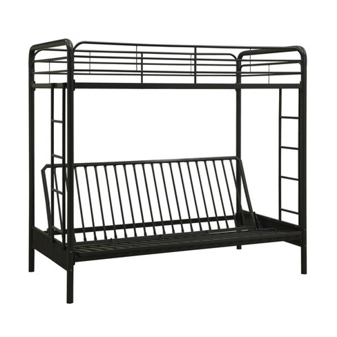 Twin Metal Over Futon Bunk Bed, Twin Over Double Futon Bunk Bed