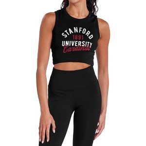 Women's Stanford University Classic Script Sleeveless Crop Top Tank - 1 of 4