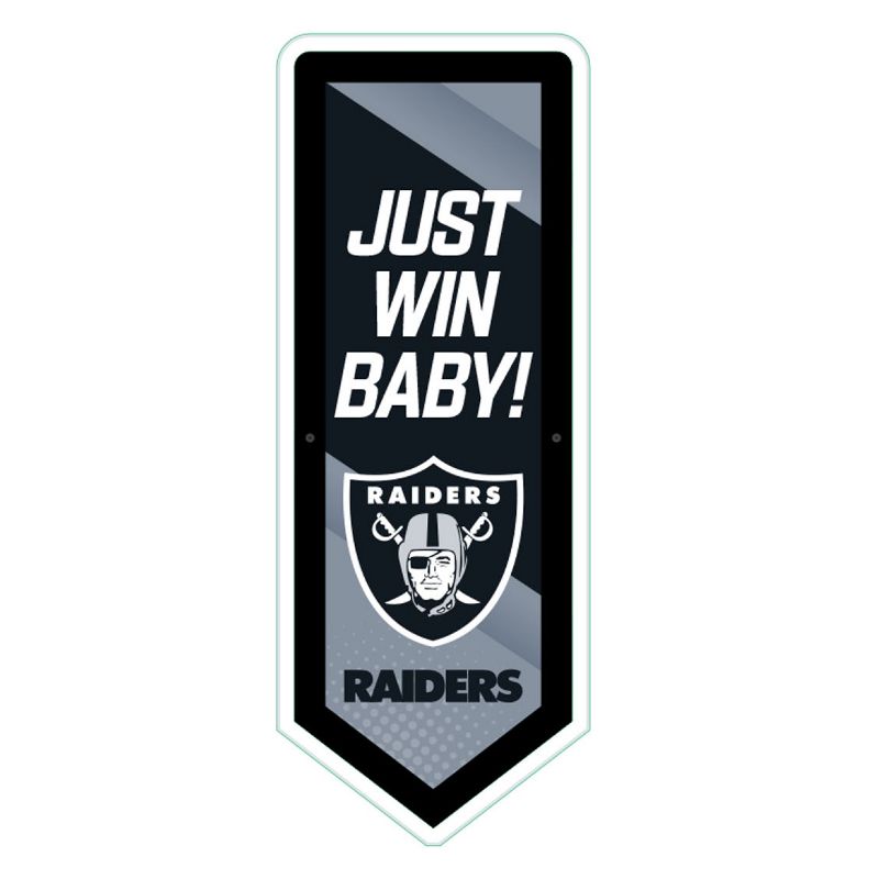 Evergreen Ultra-Thin Glazelight LED Wall Decor, Pennant, Las Vegas Raiders- 9 x 23 Inches Made In USA, 1 of 7