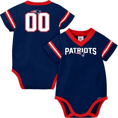 NFL New England Patriots 6-12m 3-Pack Short Sleeve Bodysuits