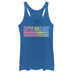 Women's Nintendo Retro SNES Logo Racerback Tank Top - 1 of 3