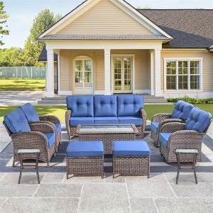 10 Pieces Gymojoy Sofa Chairs Ottoman with Swivel Chairs - 1 of 4
