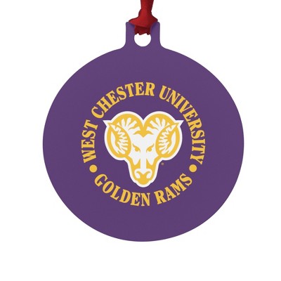 West Chester University Primary Logo Aluminum Holiday Christmas Tree Ornament