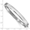 Black Bow Jewelry 6.3mm 14k White Gold Polished Solid Open Back Hinged Bangle Bracelet - 4 of 4
