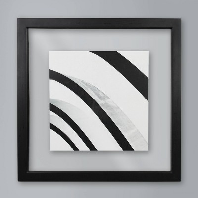 12" x 12" Matted to 8" x 8" Thin Gallery Float Frame Black - Made By Design™