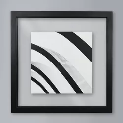 12" x 12" Matted to 8" x 8" Thin Gallery Float Frame Black - Room Essentials™