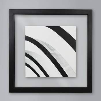 12" x 12" Matted to 8" x 8" Thin Gallery Float Frame Black - Threshold™
