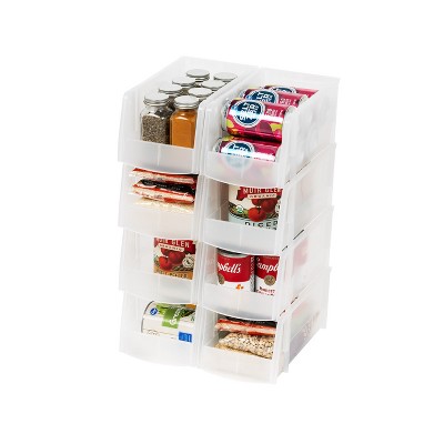 Iris Usa 6pack Medium Shelf Storage Basket Organizer For Pantries, White :  Target