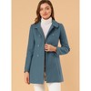 INSPIRE CHIC Women's Christmas Peter Pan Collar Double Breasted Long Trench Winter Pea Coat - 2 of 4