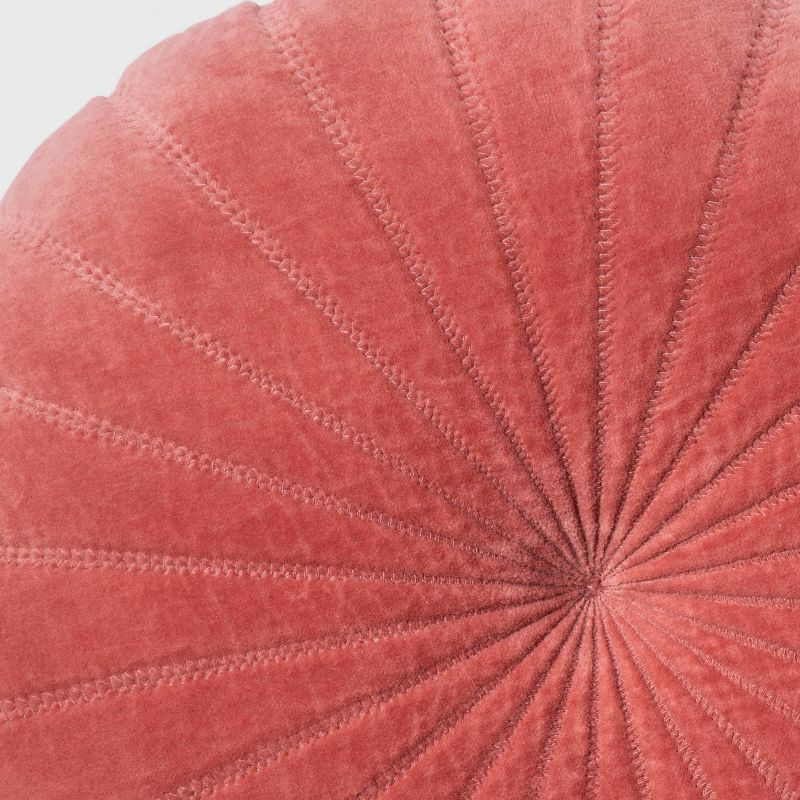 Quilted Velvet Round Throw Pillow - Opalhouse™, 5 of 8