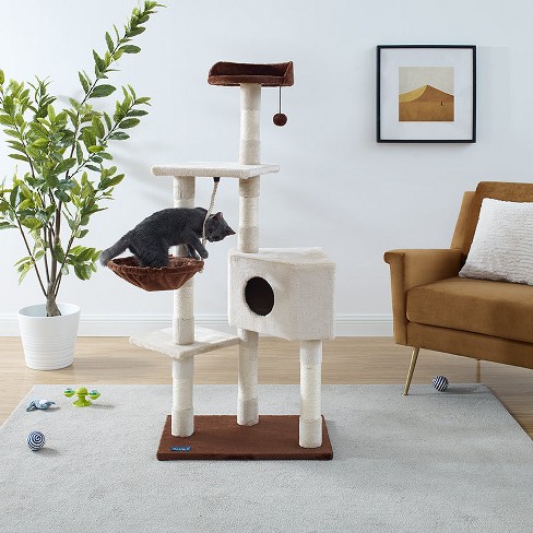 Sam's Pets SAM 54" White Cat Tree - image 1 of 4