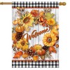Briarwood Lane House Flag 40x28 For Outdoor Welcome Fall Wreath For Fall House Flag - 2 of 3
