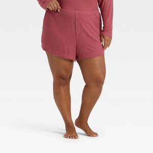 Women's Cozy Ribbed Shorts - Auden™ - 1 of 3
