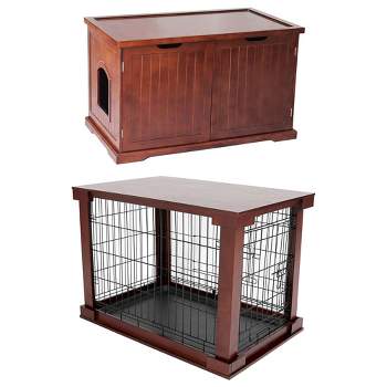 Merry Products Pet Cat Washroom Bench + Merry Products Decorative Pet Cage