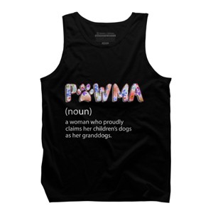 Men's Design By Humans Grandmother Loves Grandogs Pawma By littlesenh1 Tank Top - 1 of 2