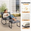 2-piece Outdoor Lounge Chair and Ottoman Set - 2 of 4