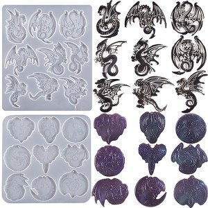 JDICTION Dragon Keychain Resin Molds Animals Silicone Molds for Resin Castingfudge - 1 of 4