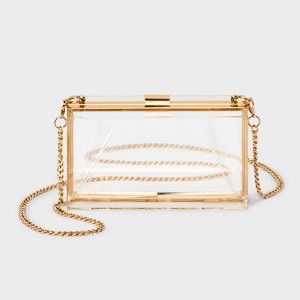 Clear Minaudiere Crossbody Bag - A New Day™ - 1 of 4