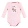 Hudson Baby Infant Girl Cotton Long-Sleeve Bodysuits, Girl Dogs 3-Pack - 3 of 4