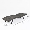 PAGED Patio Chaise Lounge Modern Aluminum Frame Recliner with Wooden Side Table Tiltable Lounge Chair for Outside - 4 of 4