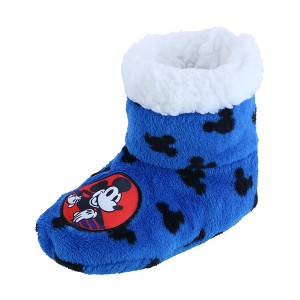 Textiel Trade Kids' Disney Mickey Mouse Print Bootie Slipper - 1 of 4