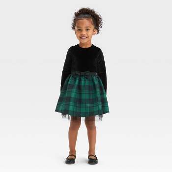 Toddler Girls' Checkered Dress - Cat & Jack™ Green