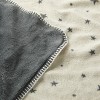 Plush Baby Blanket Gray Stars - Gray - Cloud Island™ - 3 of 4