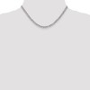 Black Bow Jewelry 4.3mm, 14K White Gold, Hollow Curb Link Chain Necklace - 2 of 4