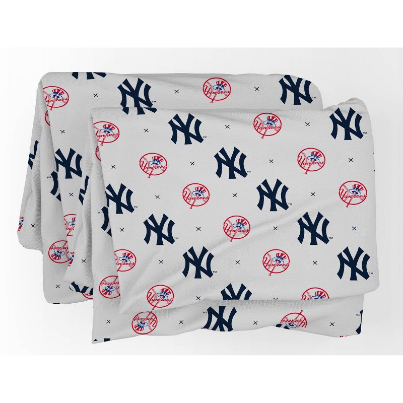 MLB New York Yankees Small X Twin Sheet Set, 2 of 4