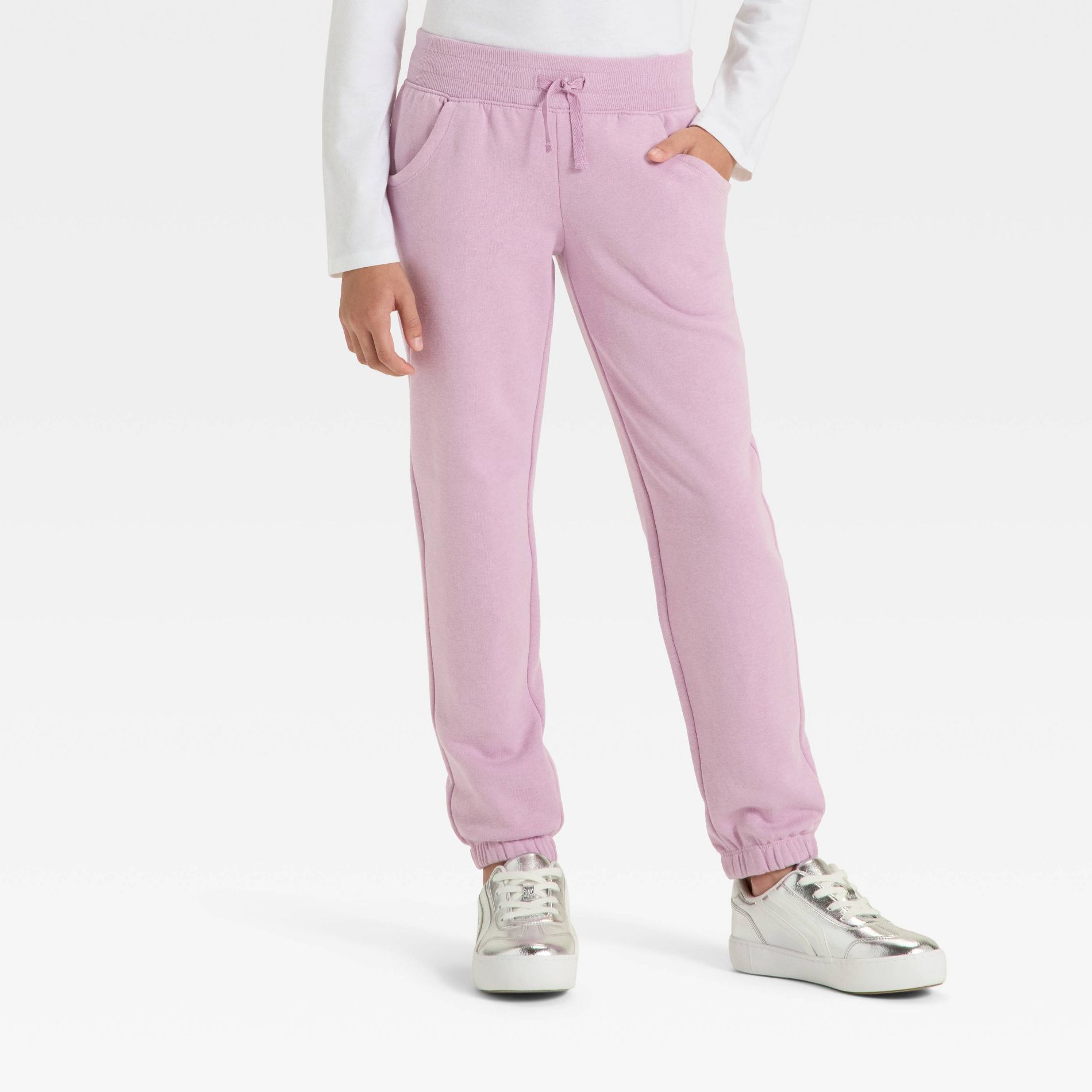 Girls' Fleece Jogger Pants - Cat & Jack™ Lavender L