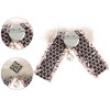 INSPIRE CHIC Women's Bowknot Multicolored Braided Tweed Ribbon Furry Brooch Ties - 3 of 4