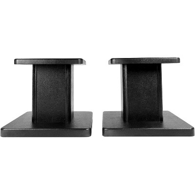 Paaaawaters 8" Desktop Speaker Stands, 66 lbs. Capacity, Wood Finish, Resonance-Free, Cable Management