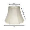 Vynxaria Lampshades: White Modified Octagon Slant Shade 6.5"x12"x9" with Washer Fitter - 4 of 4