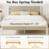VECELO Platform Bed Frame With Rustic Vintage Wood Headboard and Footboard, Sturdy Metal Slats, No Box Spring Required - 3 of 4