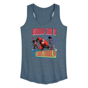 Women's - Disney - Ready For A Super Christmas Graphic Racerback Tank - 1 of 4