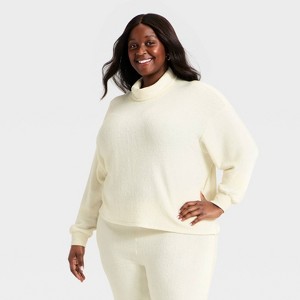 Women's Long Sleeve Mock Turtleneck Pullover Blouse - Universal Thread™ - 1 of 3