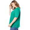 Woman Within Plus Size Perfect Elbow-Sleeve Square-Neck Tee - 4 of 4