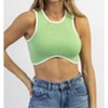 Women's RENA RIBBED CROP - OLIVACEOUS - 2 of 4