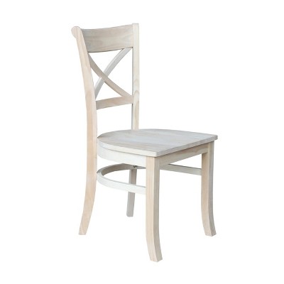Charlotte High Cross Back Unfinished Wood Side Chair