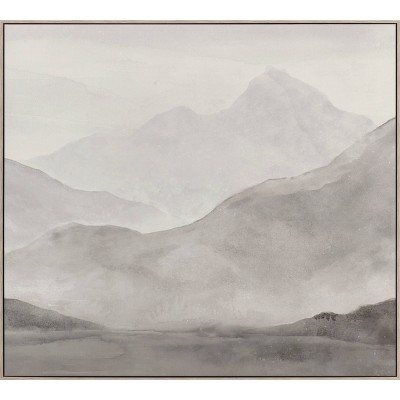 40" x36" Layered Mountains Framed Canvas Gray - Threshold™ designed with Studio McGee