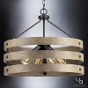 Urban Ambiance Luxury Modern Farmhouse Chandelier,  18-1/4"H x 21-5/8"W,  Charcoal Finish, UHP2474 - 3 of 4