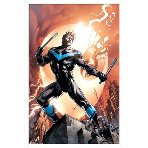 Trends International DC Comics - Nightwing - Fire Framed Wall Poster Prints - 1 of 4