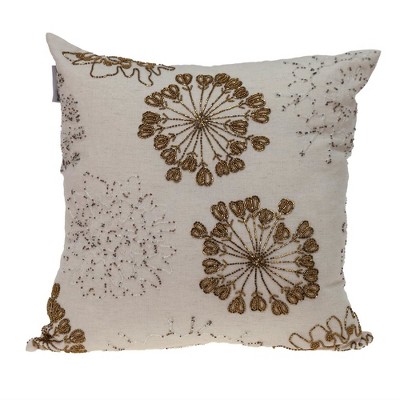 Parkland Collection,Periwinkle Transitional Beige & Copper Throw Pillow