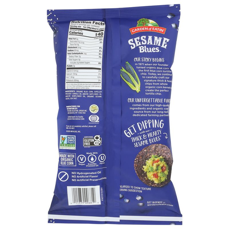 Garden Of Eatin' Sesame Blues Tortilla Chips - Case of 12/5.5 oz, 3 of 7
