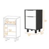 NicBex 16.14 inch Wide Nightstand with 1 Drawer,Modern Side Table with Large Storage Space and 4 Legs,Bedside Table for Bedroom,Living Room,Gray/Brown - 3 of 4