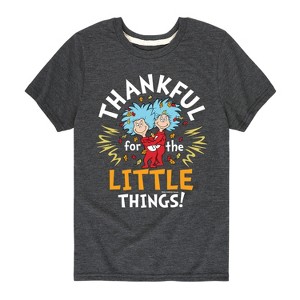 Boys' - Dr. Seuss - Thanksgiving Is A Family Thing Short Sleeve Graphic T-Shirt - 1 of 4